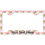 Valentine Owls License Plate Frame - Style C (Personalized)