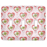 Valentine Owls Light Switch Cover (3 Toggle Plate) (Personalized)