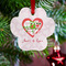 Valentine Owls Metal Paw Ornament - Lifestyle