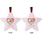 Valentine Owls Metal Star Ornament - Front and Back