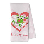 Valentine Owls Kitchen Towel - Microfiber (Personalized)