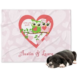 Valentine Owls Dog Blanket - Regular (Personalized)