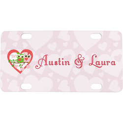 Valentine Owls Mini / Bicycle License Plate (4 Holes) (Personalized)
