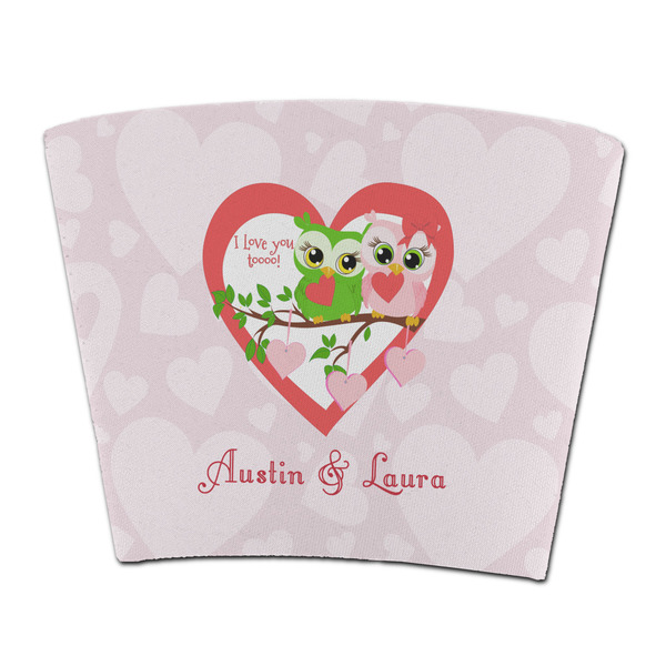 Custom Valentine Owls Party Cup Sleeve - without bottom (Personalized)