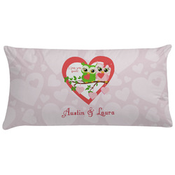 Valentine Owls Pillow Case - King (Personalized)