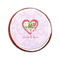 Valentine Owls Printed Icing Circle - Small - On Cookie