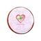 Valentine Owls Printed Icing Circle - XSmall - On Cookie