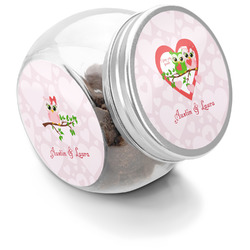 Valentine Owls Puppy Treat Jar (Personalized)