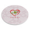 Valentine Owls Round Stone Trivet - Angle View