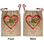 Valentine Owls Santa Sack - Front & Back (Personalized)