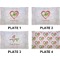 Valentine Owls Set of Rectangular Dinner Plates (Approval)