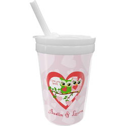 Valentine Owls Sippy Cup with Straw (Personalized)