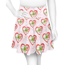 Valentine Owls Skater Skirt - Small (Personalized)