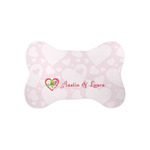 Valentine Owls Bone Shaped Dog Food Mat (Small) (Personalized)