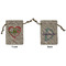 Valentine Owls Small Burlap Gift Bag - Front and Back