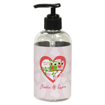 Valentine Owls Plastic Soap / Lotion Dispenser (8 oz - Small - Black) (Personalized)