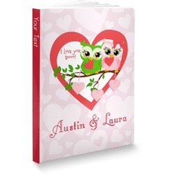 Valentine Owls Softbound Notebook - 7.25" x 10" (Personalized)