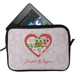 Valentine Owls Tablet Case / Sleeve - Small (Personalized)