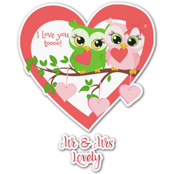 Valentine Owls Graphic Decal - XLarge (Personalized)