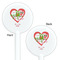 Valentine Owls White Plastic 5.5" Stir Stick - Double Sided - Round - Front & Back