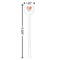 Valentine Owls White Plastic 5.5" Stir Stick - Round - Dimensions