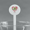 Valentine Owls White Plastic 7" Stir Stick - Round - Main