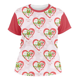 Valentine Owls Women's Crew T-Shirt - X Large (Personalized)