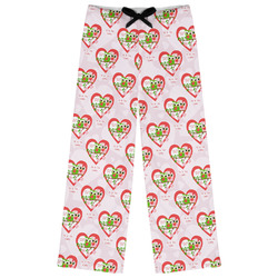 Valentine Owls Womens Pajama Pants - XL (Personalized)