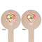 Valentine Owls Wooden 6" Food Pick - Round - Double Sided - Front & Back