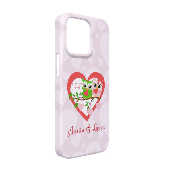 Custom Valentine Owls iPhone Case - Plastic - iPhone 13 Pro (Personalized)