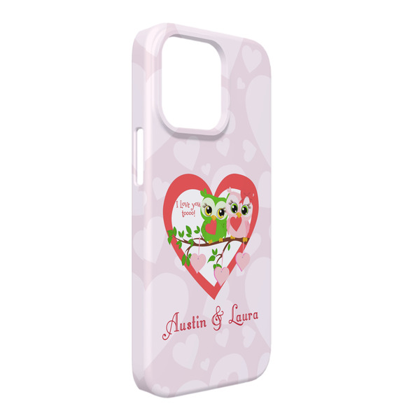 Custom Valentine Owls iPhone Case - Plastic - iPhone 13 Pro Max (Personalized)