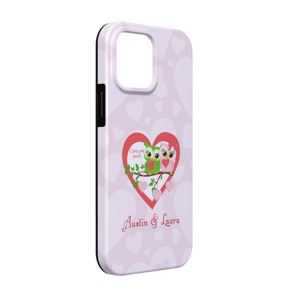 Custom Valentine Owls iPhone Case - Rubber Lined - iPhone 13 Pro (Personalized)