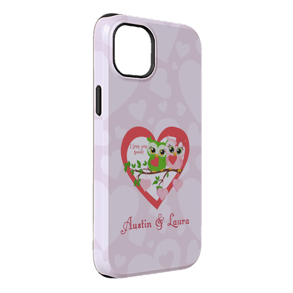 Custom Valentine Owls iPhone Case - Rubber Lined - iPhone 14 Pro Max (Personalized)