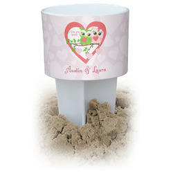 Valentine Owls Beach Spiker Drink Holder (Personalized)