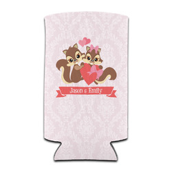 Chipmunk Couple Can Cooler (tall 12 oz) (Personalized)
