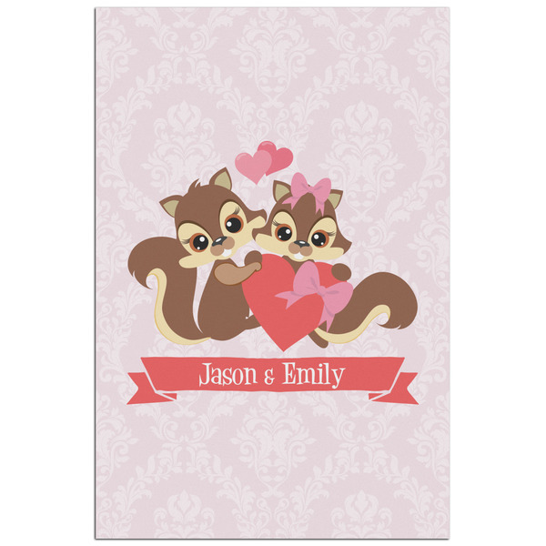 Custom Chipmunk Couple Poster - Matte - 24x36 (Personalized)