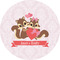 Chipmunk Couple 3" Multipurpose Round Labels - Single Sticker