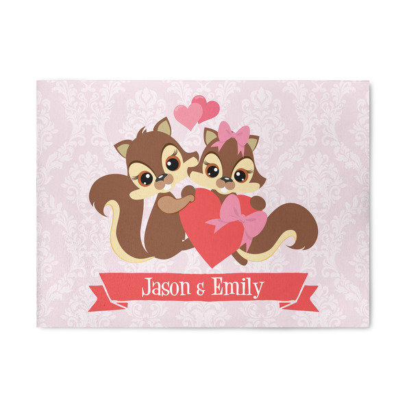 Custom Chipmunk Couple Area Rug (Personalized)