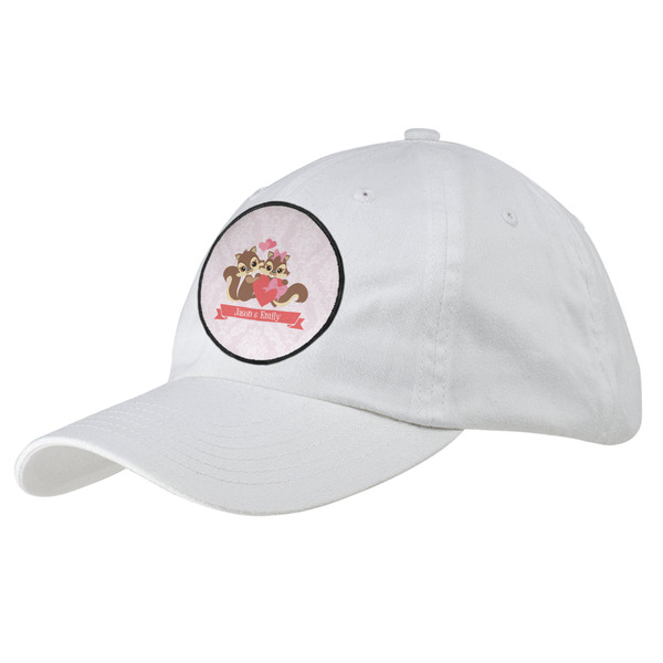 Custom Chipmunk Couple Baseball Cap - White (Personalized)