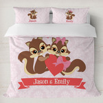 Chipmunk Couple Duvet Cover Set - King (Personalized)