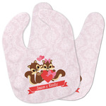 Chipmunk Couple Baby Bib w/ Couple's Names