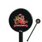 Chipmunk Couple Black Plastic 5.5" Stir Stick - Round - Closeup