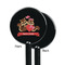 Chipmunk Couple Black Plastic 5.5" Stir Stick - Single Sided - Round - Front & Back