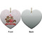 Chipmunk Couple Ceramic Flat Ornament - Heart Front & Back (APPROVAL)