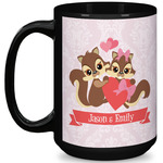 Chipmunk Couple 15 Oz Coffee Mug - Black (Personalized)