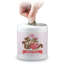 Chipmunk Couple Coin Bank (Personalized)