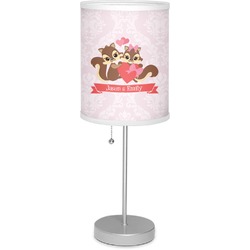 Chipmunk Couple 7" Drum Lamp with Shade Polyester (Personalized)