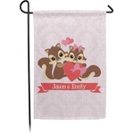 Chipmunk Couple Small Garden Flag - Double Sided w/ Couple's Names