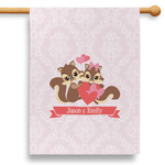 Chipmunk Couple 28" House Flag - Single Sided (Personalized)