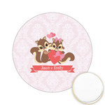 Chipmunk Couple Printed Cookie Topper - 2.15" (Personalized)